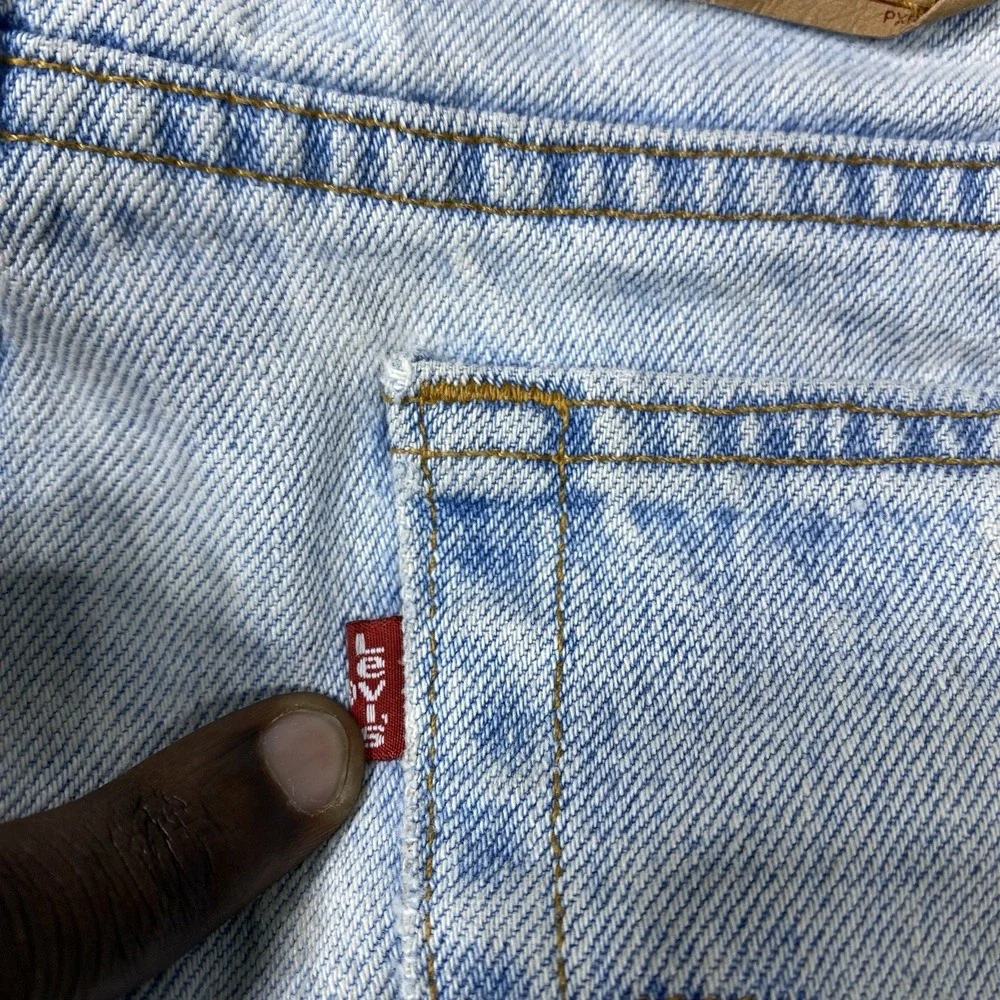 Vintage Levis 550 Jeans Fits 42x31 USA Made 1995 Tapered Relaxed Denim Work Fade